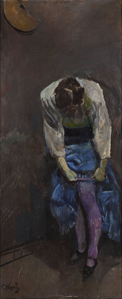 Ragazza che si lega la giarrettiera da Christian Krohg