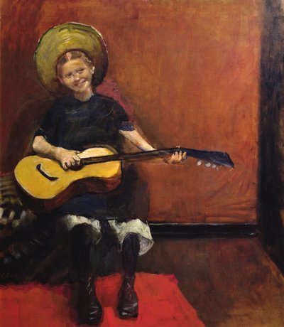 Ragazza con chitarra da Christian Krohg