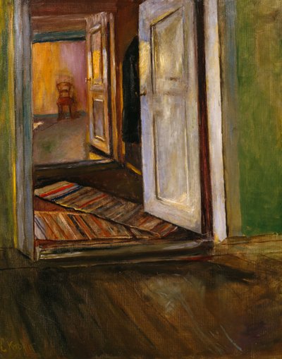 Interno con tappeto di stracci (pittura) da Christian Krohg