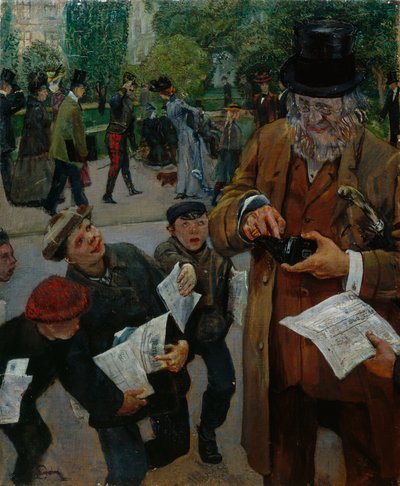 Ragazzi dei giornali da Christian Krohg