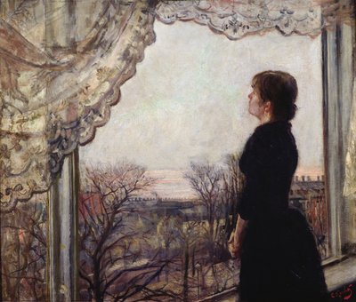 Oda Krohg alla finestra da Christian Krohg