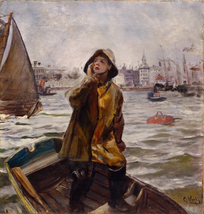 Ragazzo pilota alla Baia di Bergen da Christian Krohg