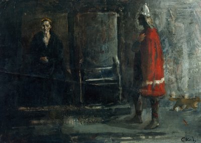 La regina Gunnhild riceve il messaggio della morte di Erik Erikssønenes da Christian Krohg