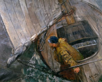 Vela con vele di scorta (pittura) da Christian Krohg