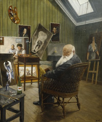 Autoritratto nello studio da Christian Krohg