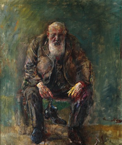 Autoritratto con stivali, c.1920 da Christian Krohg