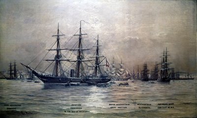 Incrociatore degli Stati Confederati Shenandoah nel porto di Melbourne, Australia, 1865, c.1865 da Christian Poulsen