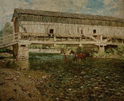 Il ponte coperto di Ilm a Buchfart presso Weimar da Christian Rohlfs
