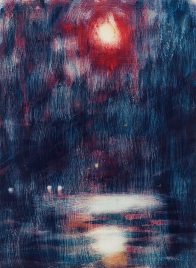 Chiaro di luna sul Lago Maggiore; Mondschein am Lago Maggiore da Christian Rohlfs