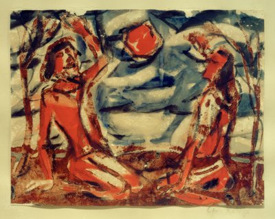 Due nudi al tramonto da Christian Rohlfs