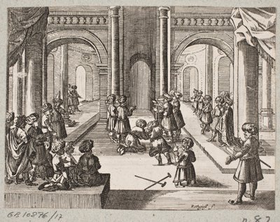 Illustrazione per Adam Olearius, "Persianischer Rosenthal von einem Sinnreichen Poeten Schich Saadi [...]", Schleswig 1660 da Christian Rothgiesser