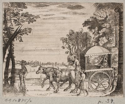 Carro di buoi con un viaggiatore europeo da Christian Rothgiesser