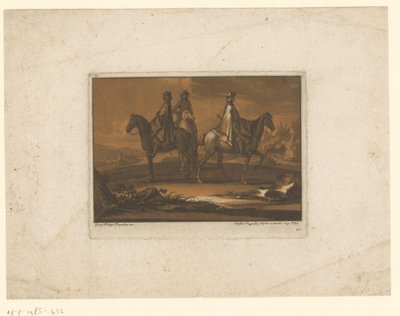 Tre cavalieri con mantelli da Christian Rugendas