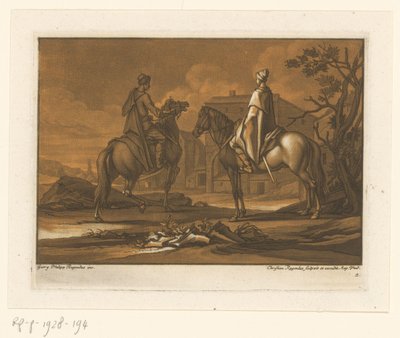 Due cavalieri in mantelli da Christian Rugendas