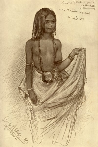 Ragazza Bishari, Assuan, Egitto da Christian Wilhelm Allers