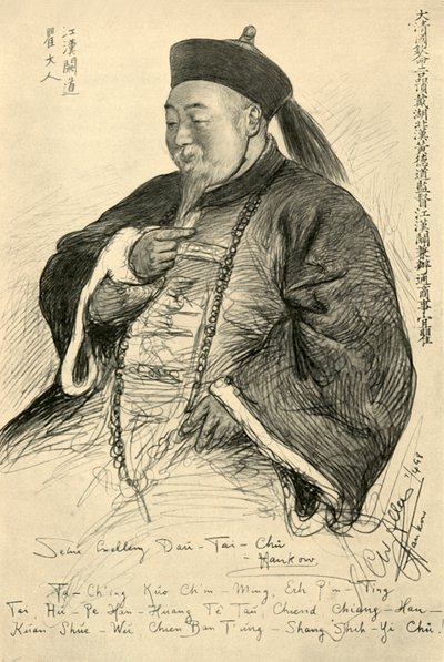 Sua Eccellenza Dau-Tai-Chu, Hankow, Cina, 1898 da Christian Wilhelm Allers