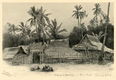 Kampong vicino a Jomblang, Semarang, Giava, 1898 da Christian Wilhelm Allers