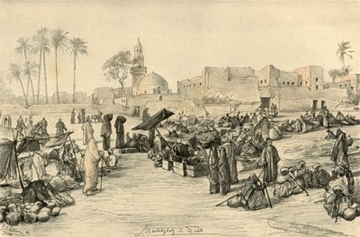 Mercato, Asyut, Egitto, 1898 da Christian Wilhelm Allers