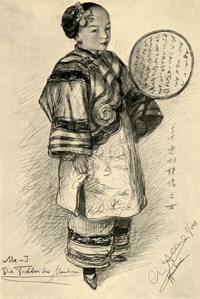 Me-J - figlia di un mandarino, Hankow, Cina, 1898 da Christian Wilhelm Allers