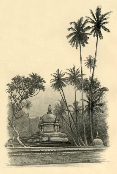 Santuario di Natha Devale, Kandy, Ceylon, 1898 da Christian Wilhelm Allers
