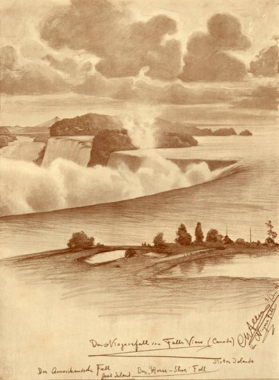 Cascate del Niagara da Falls View, Canada, 1898 da Christian Wilhelm Allers