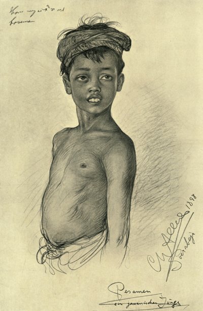 Pesamen - un ragazzo giavanese di Surubaya, Giava da Christian Wilhelm Allers