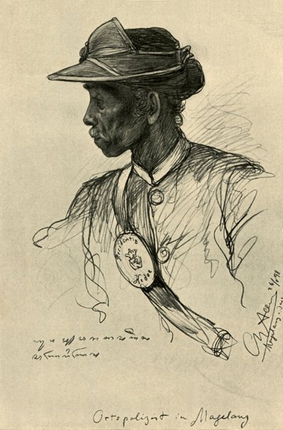 Poliziotto, Magalang, Giava, 1898 da Christian Wilhelm Allers