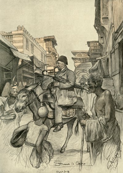 Strada al Cairo, 1898 da Christian Wilhelm Allers