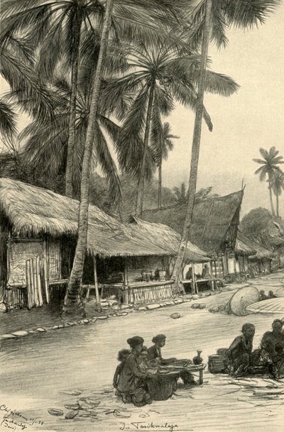 Scena di strada a Tasikmalaya, Giava da Christian Wilhelm Allers