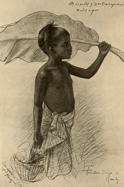 Ragazzo Tamil, Kandy, Ceylon, 1898 da Christian Wilhelm Allers