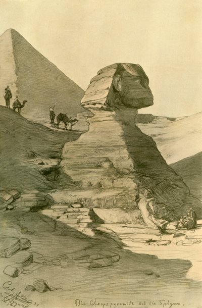 La Piramide di Cheope e la Sfinge, 1898 da Christian Wilhelm Allers