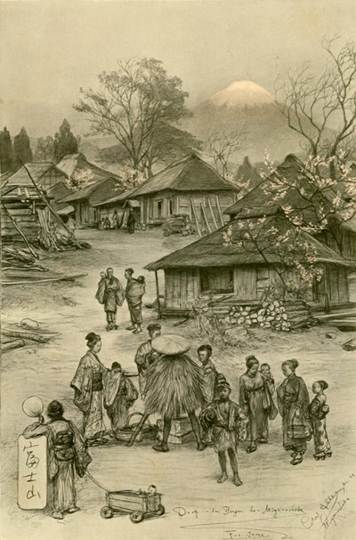 Villaggio vicino al Monte Fuji, Miyanoshita, Giappone da Christian Wilhelm Allers