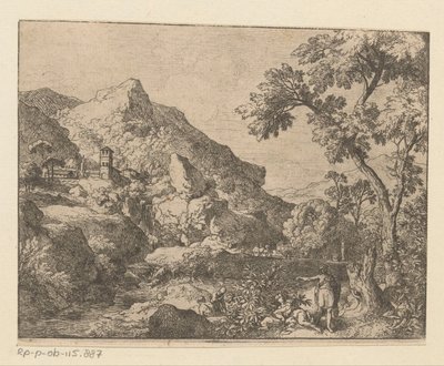 Paesaggio arcadico di montagna da Christian Wilhelm Ernst Dietrich