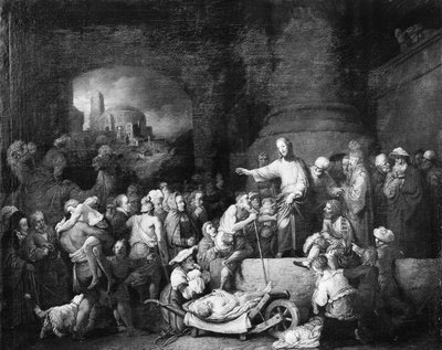 Cristo guarisce i malati, 1742 da Christian Wilhelm Ernst Dietrich