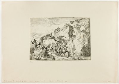Mandria che passa attraverso un arco di roccia da Christian Wilhelm Ernst Dietrich