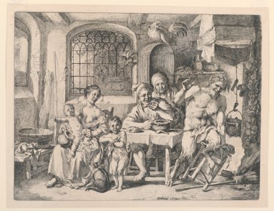 Satiro nella casa del contadino da Christian Wilhelm Ernst Dietrich
