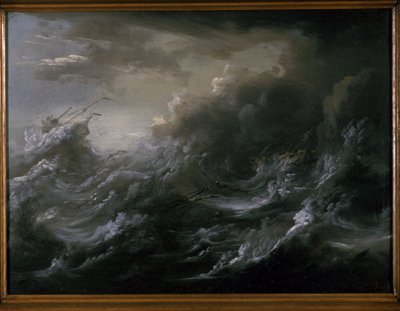 Tempesta in mare e naufragio da Christian Wilhelm Ernst Dietrich