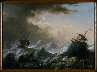 Tempesta in mare e naufragio da Christian Wilhelm Ernst Dietrich