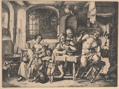 Il satiro nella casa dei contadini da Christian Wilhelm Ernst Dietrich