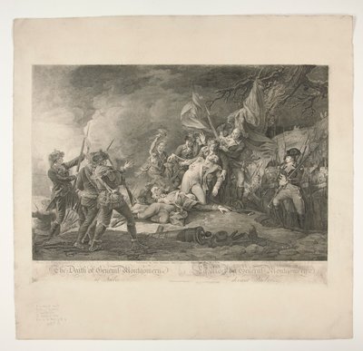 La morte del generale Montgomery a Quebec da Christian Wilhelm Ketterlinus