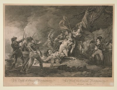 La morte del generale Montgomery di Quebec da Christian Wilhelm Ketterlinus