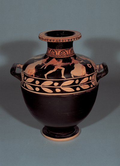 Hydria a figure rosse attica raffigurante Borea che insegue Oreithyia, 440-430 a.C. da Christie Painter attr. to Christie Painter attr. to