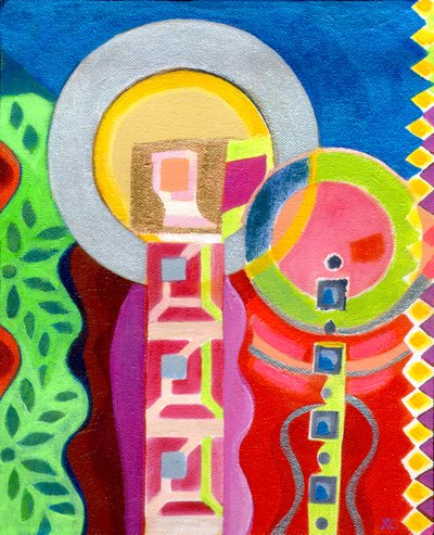Madonna e Bambino nel giardino, c. 2010 da Christina Saj