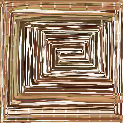 Geometria a spirale terrosa da Christina Sillen