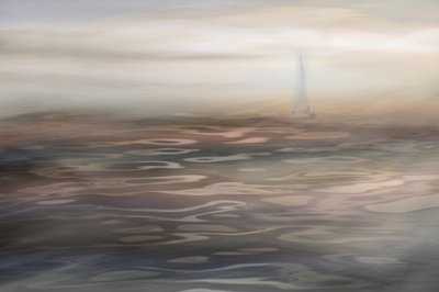 Barca a vela nella nebbia: serenità da Christina Sillen