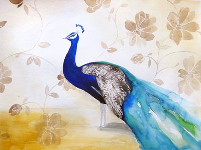 Elegante pavone blu da Christine Lindstrom