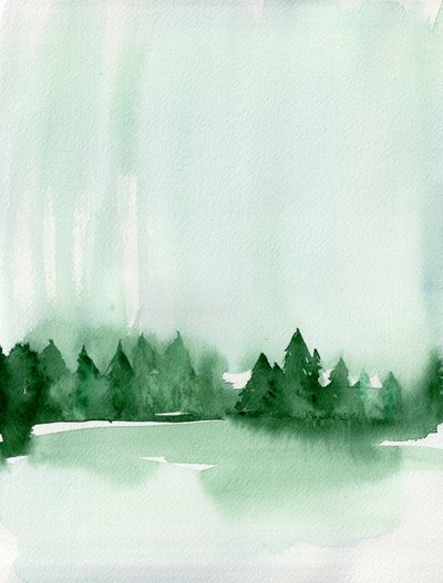 Il lago della foresta nebbiosa da Christine Lindstrom