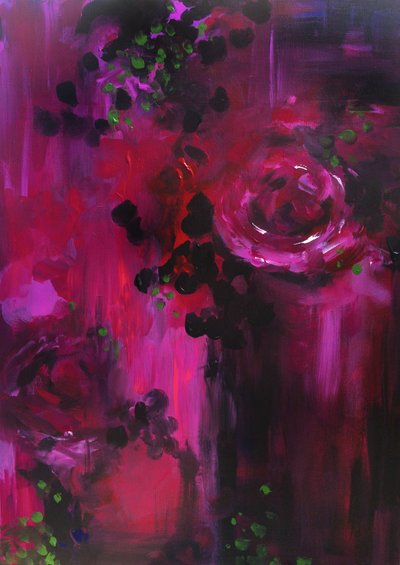Fiori rosa malinconici da Christine Lindstrom