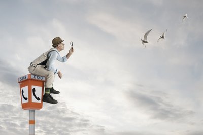 Un uomo curioso che osserva il cielo da Christine von Diepenbroek