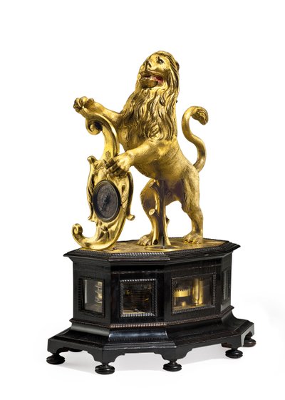 Orologio a leone automa e a suoneria da Christoff Miller